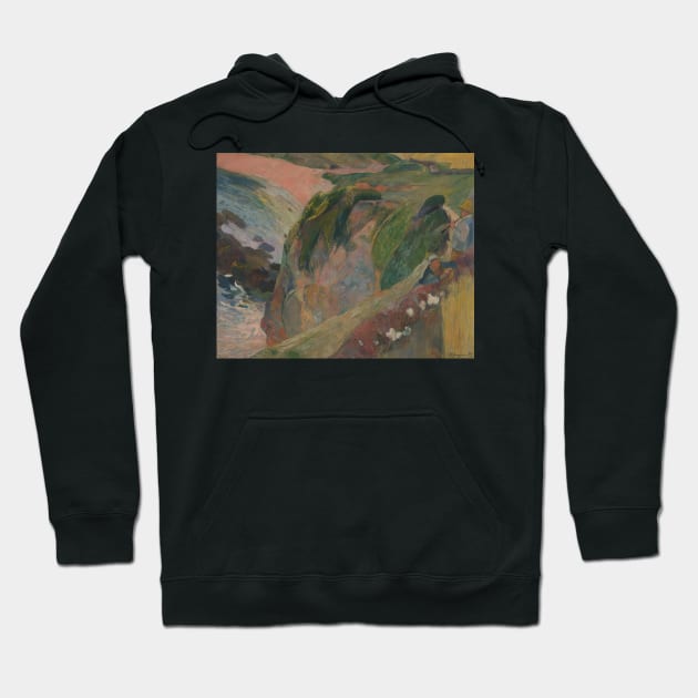 The Flageolet Player on the Cliff by Paul Gauguin Hoodie by Classic Art Stall